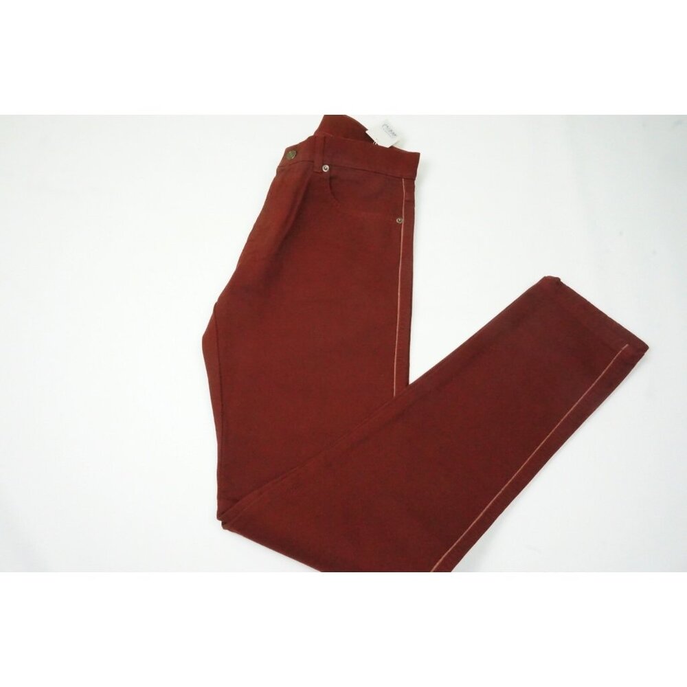 Eidos Fancy Stampa Denim PPT Canvas Solid Red Jeans Sz 32 Brand New